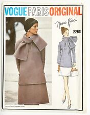 Vogue Paris Original Nina Ricci 2283 Two-Piece Dress & Scarf Size 12 Uncut picture