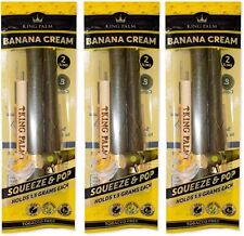 King Palm | Slim | Banana Cream | Palm Leafs Rolls | 3 Packs of 2 Each = 6 Rolls picture