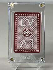 Authentic Louis Vuitton Red Playing Card 9 of Diamonds w/Protector Display Case picture
