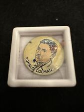 1930’s Vintage Ronald Colman Hollywood Pin Pin-back Button Crackerjack Prize picture