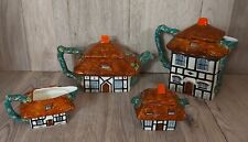 Antique John Maddock & Sons Rustic English Cottage Coffee & Tea Set England picture