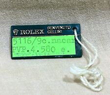 ROLEX Cellini Green Tag HANGTAG CELLINI 5116/9 18k Yellow Gold OEM picture