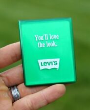 Vintage Levi's denim pant Promo Pocket Travel Mirror Green 1970s Advertising NOS picture