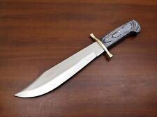 CUSTOM HAND MADE D2 BLADE STEEL BOWIE HUNTING KNIFE- PAKKA WOOD picture