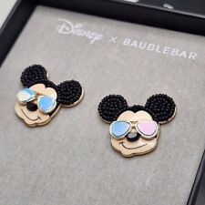 NWT Disney X Baublebar Mickey Mouse Face Cool Sunglasses Summer Stud Earring picture