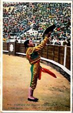 vintage postcard from spain - CORRIDA DE TOROS. El brindis bullfighter unposted picture