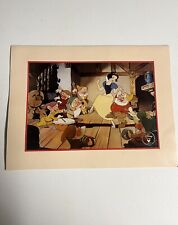 VTG Disney Snow White Seven Dwarfs 1994 Color Lithograph Doc Dancing 16