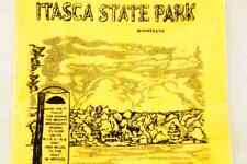Vintage 70s Itasca State Park Minnesota Souvenir Towel Gift Retro Mid Century picture