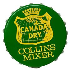 Vintage 1980’s Canada Dry Collins Mixer Soda Pop Thick Plastic 13” Wall Hanging picture