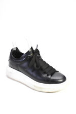 Alexander McQueen Womens Chunky Sole Low Top Leather Sneakers Black Size 37 7 D picture