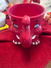 Vintage Ringling Bros Barnum & Bailey Circus Pink Elephant Cup kitsch picture