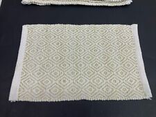 Max Studio Home 4 Holiday Gold White Chic Diamond Pattern Placemats 18” x 13” picture