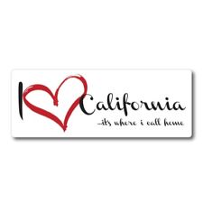 I Love California, It's Where I Call Home US State Magnet Decal, 3x8 Automotive picture