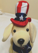 Raising Cane's Plush Dog 2019 Patriotic Uncle Sam 4th July Americana Collector's picture