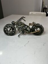 Motorcycle Metal Artwork Collector Piece Chopper Made Of Parts Heavy picture