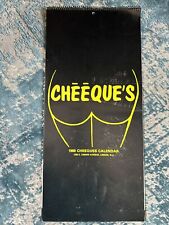 Vintage 1989 CHEEQUE’S CALENDAR Pinup Girl/ GoGo Bar / Gentleman's Club NJ 9x20” picture