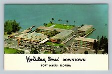 Fort Myers FL, Holiday Inn Downtown, Aerial View, Florida Vintage Postcard picture