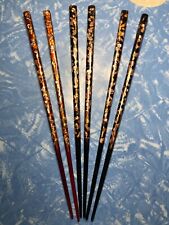 Vintage 50's Japanese Lacquered Inlaid Chopsticks - Three Sets picture