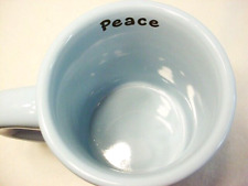 Life Is Good Mug Peace Sign Light Blue Do What You Like Good Home EUC  picture