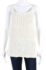 Escada Womens Sweater Tank Top White Cotton Size EUR 44 picture