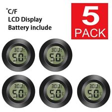 5Pack Digital Cigar Humidor Hygrometer Thermometer Temperature Meter Round Gauge picture