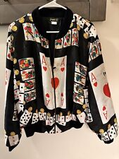 Moschino Couture 80s Vintage Cards Gaming Jacket Poker RARE Ace Of Hearts picture