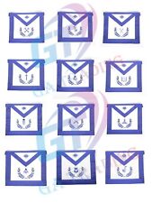 Masonic Master Mason Blue Lodge Officer  Aprons&Hand Embroidered (SET OF 12 PCS) picture