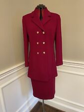 Stunning St John Collection Knit 2 Piece Skirt Suit By Marie Gray 10 picture