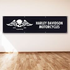 Flag Harley Davidson Motorcycle 2x8 ft Banner Vintage Garden Garage Sign Flag picture