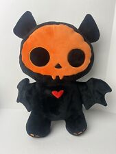 Skelanimals Diego The Bat Plush Backpack Orange Skull Face Hot Topic (New W/Tag) picture