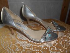 JIMMY CHOO Heels Stunningly Embellished w/Crystals & Turquoise Sz. 36.5 (6.5 US) picture
