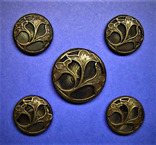 COLDWATER CREEK replacement buttons 5 dark bronze on horn effect base buttons picture