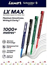 Luxor Schneider LX-MAX roller ball pen Pack of 3 - Blue+Black+Green  picture