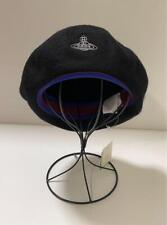 Vivienne Westwood beret hat cap Black orb embroidery wool Ladies S/M picture