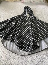 Black Rain Poncho Polka Dot Wet Weather, Unisex With Hoodie picture