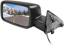 Black Power Left Side View Mirror Manual Folding Heated Turn Signal Fits for 200 picture