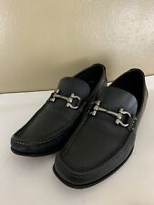 Mens Salvatore FERRAGAMO Black Leather Horsebit Loafer Size 8 D picture