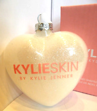 KYLIE SKIN Heart CHRISTMAS ORNAMENT Holiday KYLIE JENNER COSMETICS White Frosted picture