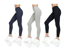 Womens Soft Stretch Cotton High Waisted Leggings Long Workout Yoga Pant Fitness picture