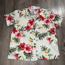 Vintage Women’s Alohawears Hawaiian Shirt Size XL Hibiscus Beach Made In Hawaii picture