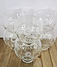 Set of 6 - Antique Etched Glass Onion Shades - 4.5