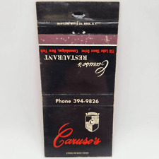 Vintage Matchcover Caruso's Restaurant Canandaigua New York picture
