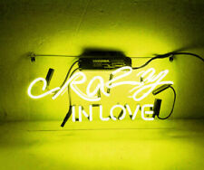 Crazy In Love Yellow Acrylic Neon Sign 14