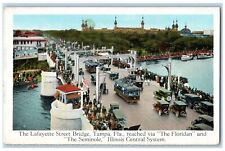 c1920's Lafayette Street Bridge The Floridan & Seminole Crowd Tampa FL Postcard picture