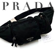 PRADA Black Bum Bag Waist Pouch Nylon Triangle Logo picture