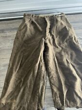 Men's Belgium Wool Green Trousers Pants Military Straight Leg Side pockets Sz 31 picture