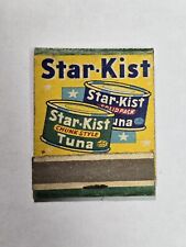Vintage Star-Kist Tuna Fish of The Stars Grocery Food Matchbook Advertising Full picture