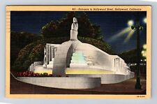 Hollywood CA-California, Entrance To Hollywood Bowl, Vintage c1945 Postcard picture