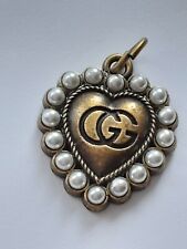 One Gucci  zipper pull 1 inch   GG logo   metal bronze  / Pearls picture
