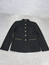 St. John Jacket Womens 8 Black Wool Blend Knit Cardigan Blazer picture